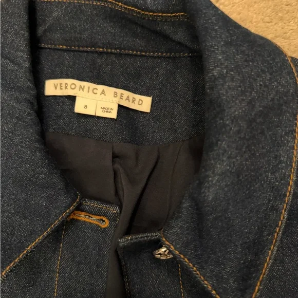 Veronica Beard Santo Blue Tweed Jean Jacket - Picture 6 of 6